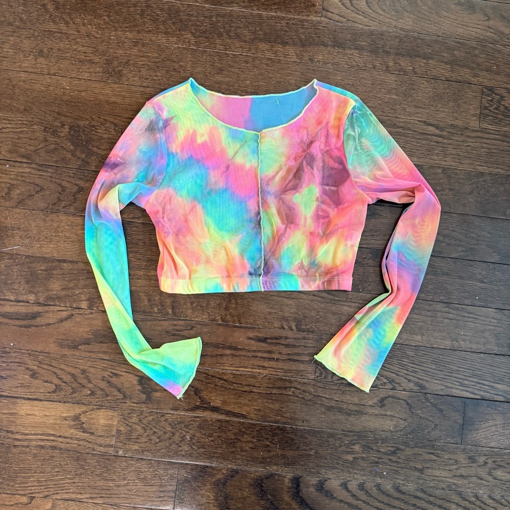Colorful Tie-Dye Women's Crop Top